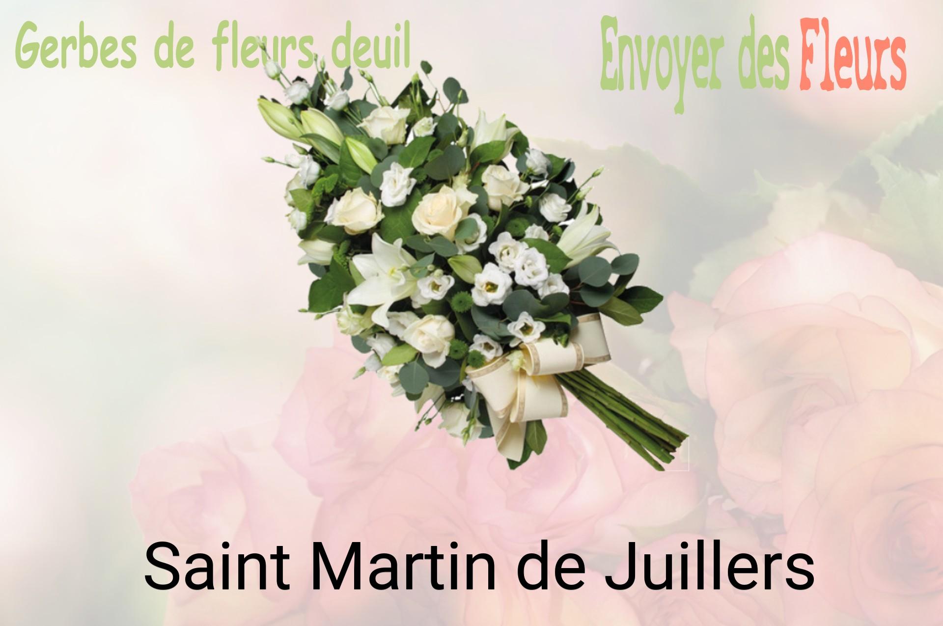 Gerbe de fleurs de deuil livrée à Saint-Martin-de-Juillers